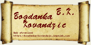 Bogdanka Kovandžić vizit kartica